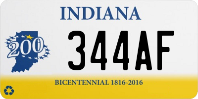 IN license plate 344AF