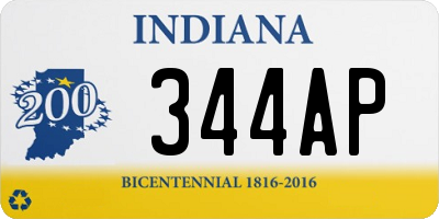 IN license plate 344AP