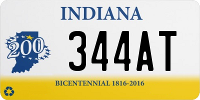 IN license plate 344AT