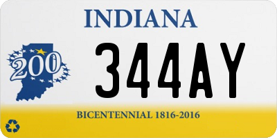 IN license plate 344AY