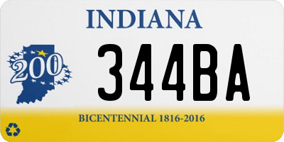 IN license plate 344BA