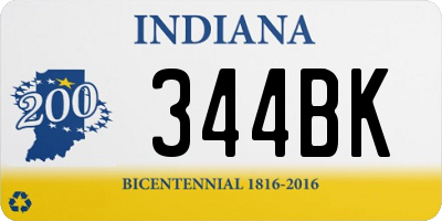 IN license plate 344BK