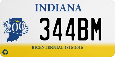 IN license plate 344BM