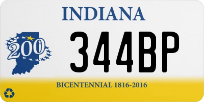 IN license plate 344BP