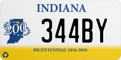 IN license plate 344BY