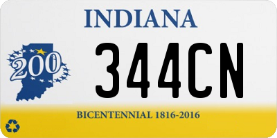 IN license plate 344CN