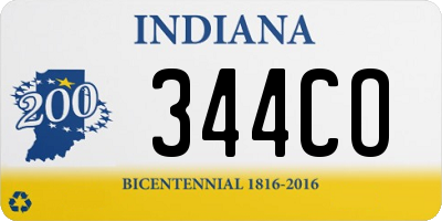 IN license plate 344CO