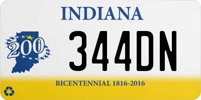 IN license plate 344DN