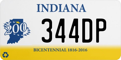 IN license plate 344DP