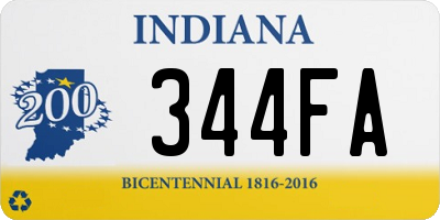 IN license plate 344FA