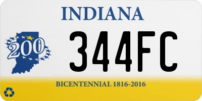 IN license plate 344FC