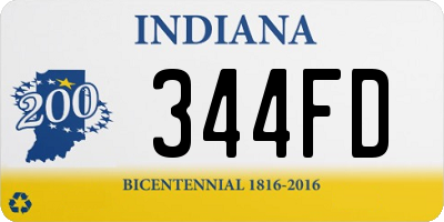 IN license plate 344FD