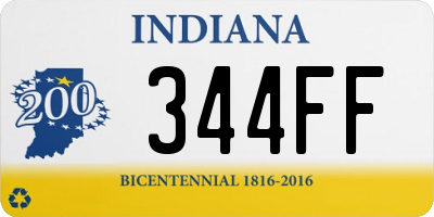 IN license plate 344FF