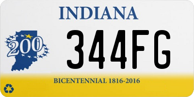 IN license plate 344FG