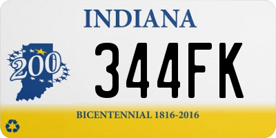 IN license plate 344FK