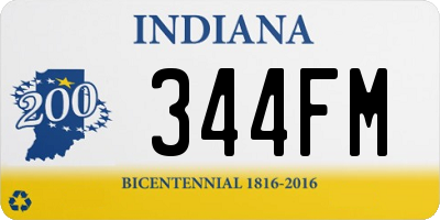 IN license plate 344FM