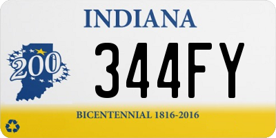 IN license plate 344FY