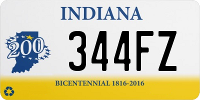 IN license plate 344FZ