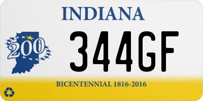 IN license plate 344GF