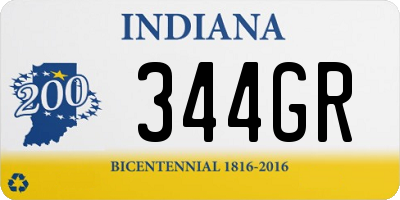 IN license plate 344GR