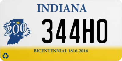 IN license plate 344HO