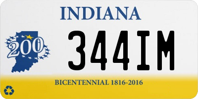 IN license plate 344IM