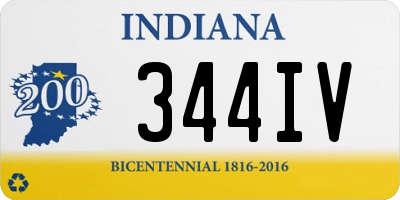 IN license plate 344IV