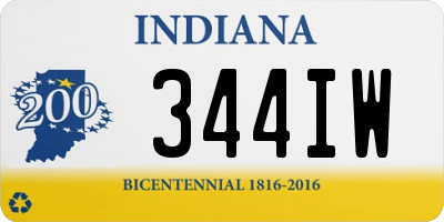 IN license plate 344IW