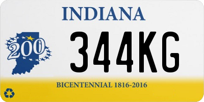 IN license plate 344KG