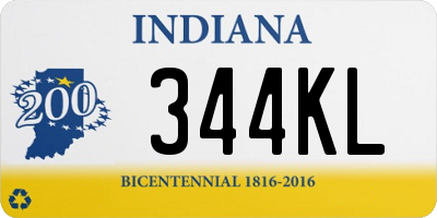 IN license plate 344KL