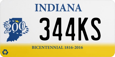 IN license plate 344KS