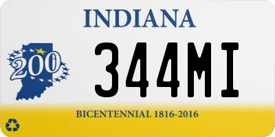 IN license plate 344MI