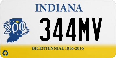 IN license plate 344MV