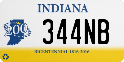 IN license plate 344NB