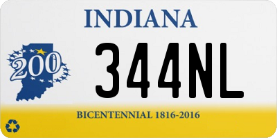 IN license plate 344NL