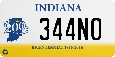 IN license plate 344NO