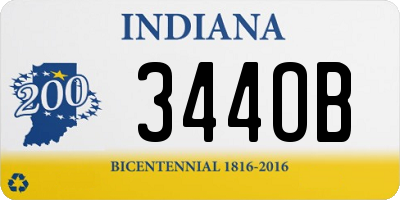 IN license plate 344OB