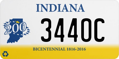 IN license plate 344OC