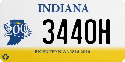 IN license plate 344OH