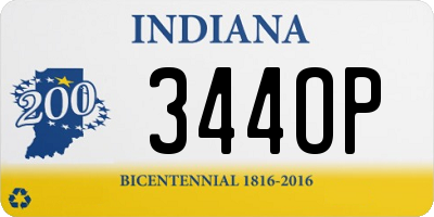 IN license plate 344OP