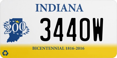 IN license plate 344OW