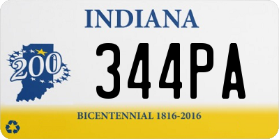 IN license plate 344PA