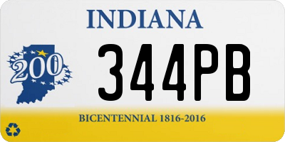 IN license plate 344PB