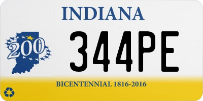 IN license plate 344PE