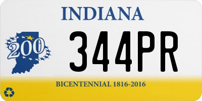 IN license plate 344PR