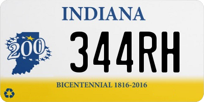 IN license plate 344RH