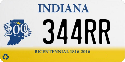 IN license plate 344RR