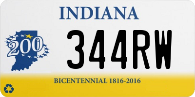 IN license plate 344RW