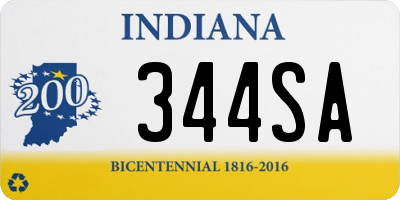 IN license plate 344SA