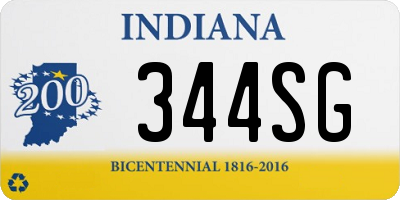 IN license plate 344SG